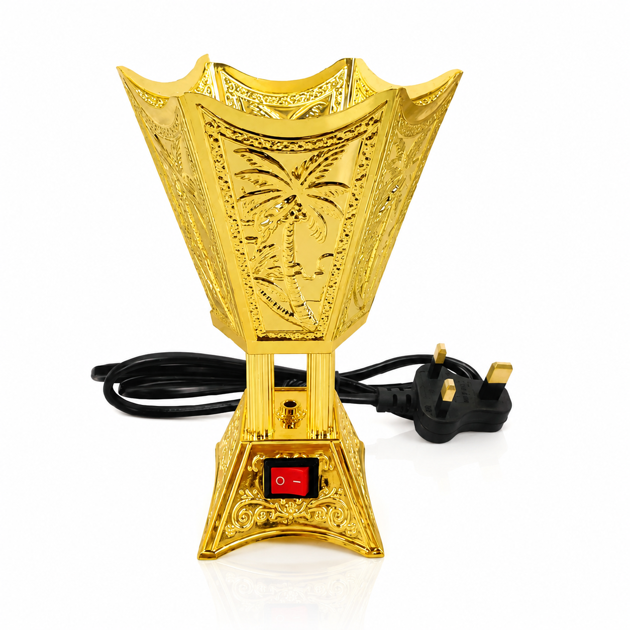 Traditional Gold Electric Bakhoor Incense Burner with UK Plug