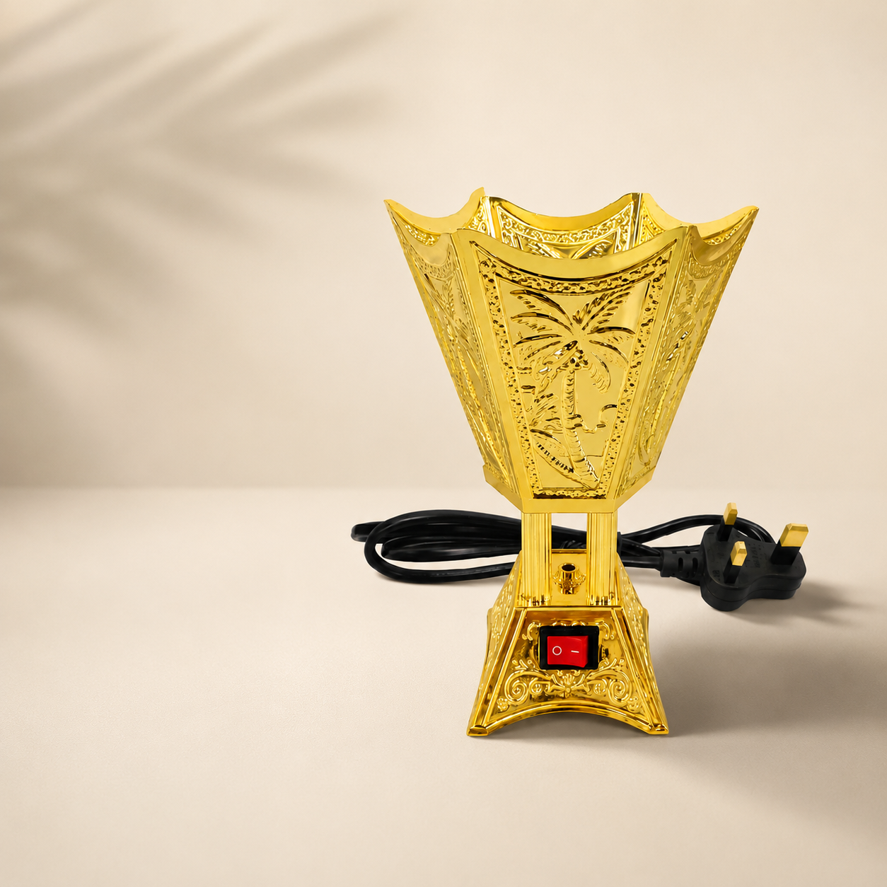 Traditional Gold Electric Bakhoor Incense Burner with UK Plug