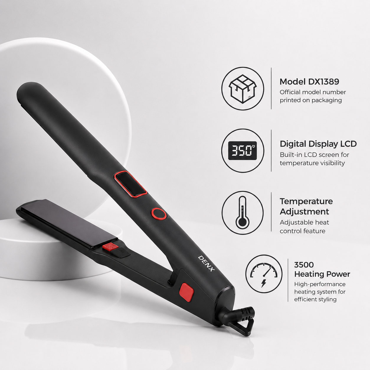 DENX Digital Display Hair Straightener