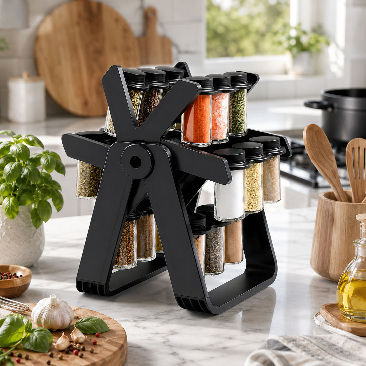 18 Jar Rotating Spice Rack