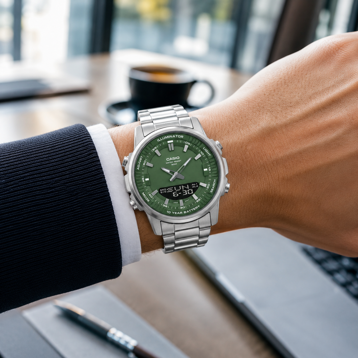 Turquoise Dial Men Watch