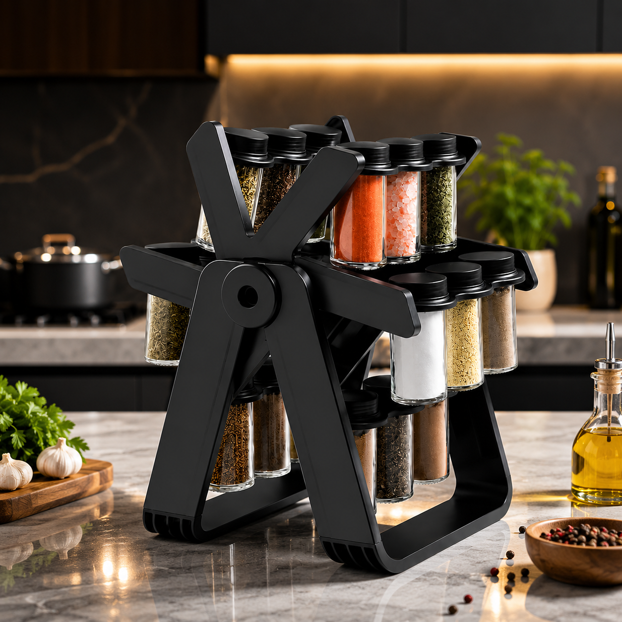18 Jar Rotating Spice Rack