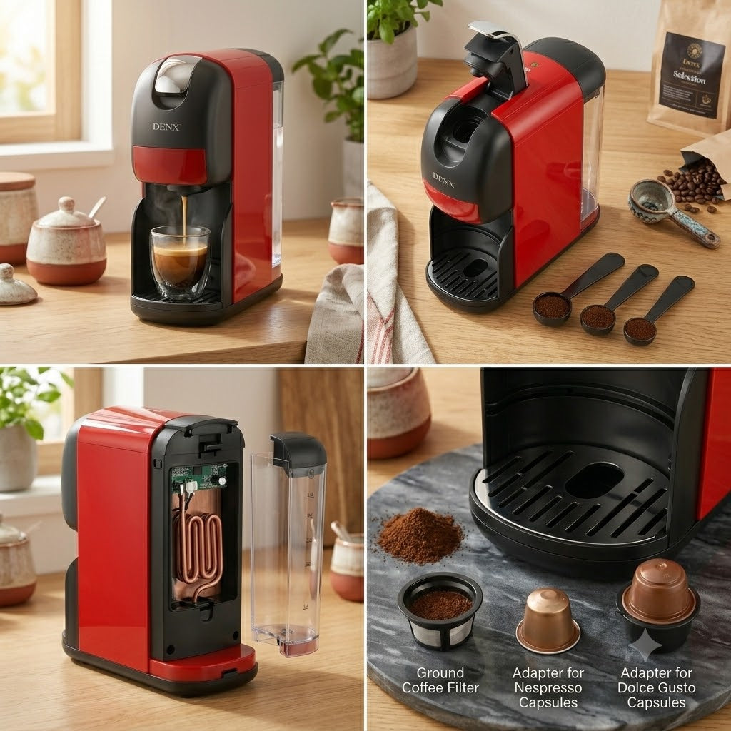DENX Compact Capsule Coffee Machine