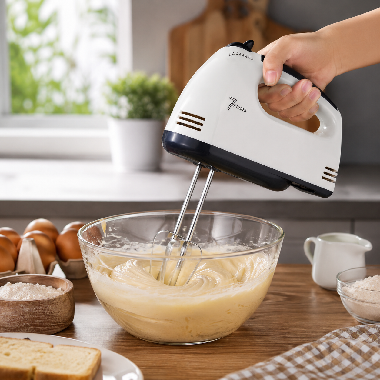 Electric Hand Mixer with Dual Beaters